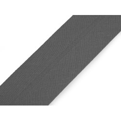 Nastro in sbieco, in cotone, larghezza da chiuso: 40 mm - Grigio scuro (100 Metri)