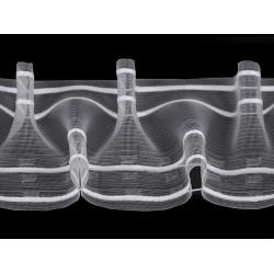 Taśma firanowa marszczenie smok 1:2 szerokość 10 cm - Transparent (1 Metr)