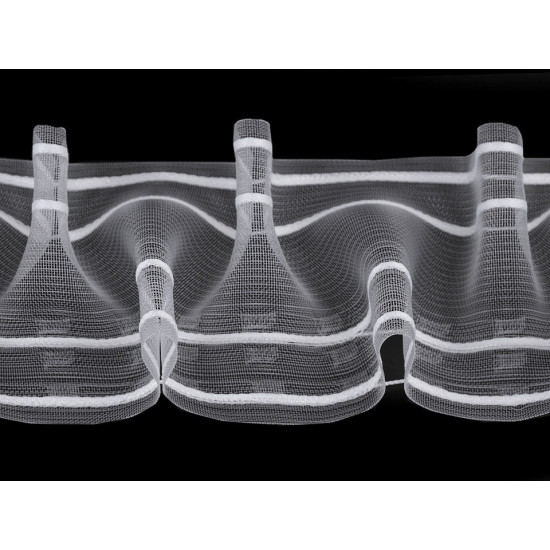 Taśma firanowa marszczenie smok 1:2 szerokość 10 cm - Transparent (1 Metr) Taśma firanowa marszczenie smok 1:2 szerokość 10 cm - Transparent (1 Metr)