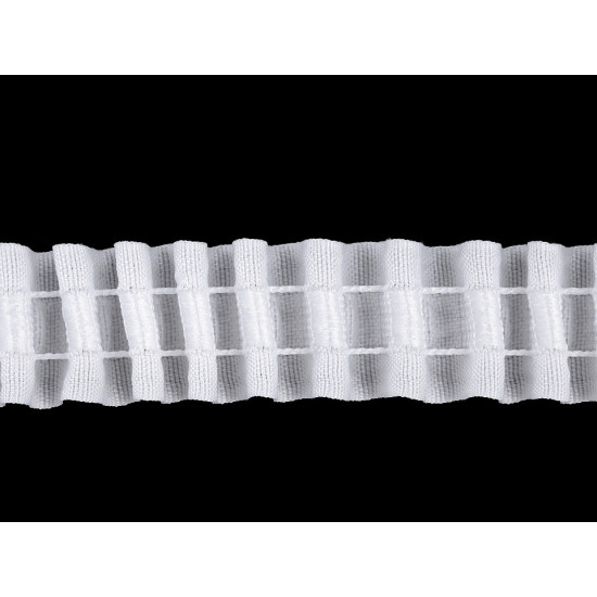 Taśma firanowa marszczenie dowolne szerokość 25 mm - White (50 Metry) Taśma firanowa marszczenie dowolne szerokość 25 mm - White (50 Metry)