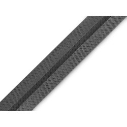 Nastro in sbieco, in cotone, larghezza da chiuso: 16 mm - Grigio (50 Metri)