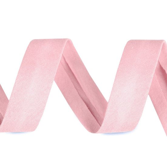 Nastro in sbieco, in cotone, larghezza da chiuso: 20 mm, elasticizzato - Rosa (1 Metro) Nastro in sbieco, in cotone, larghezza da chiuso: 20 mm, elasticizzato - Rosa (1 Metro)