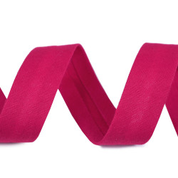 Nastro in sbieco, in cotone, larghezza da chiuso: 20 mm, elasticizzato - Rosa (1 Metro)