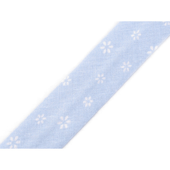 Nastro in sbieco, in cotone, larghezza da chiuso: 20 mm - Azzurro (14 Metri) Nastro in sbieco, in cotone, larghezza da chiuso: 20 mm - Azzurro (14 Metri)