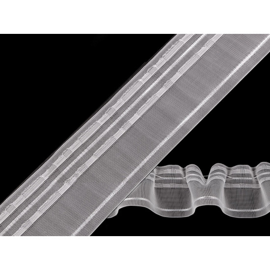 Taśma firanowa szerokość 60 mm marszczenie ołówek - Transparent (150 Metry) Taśma firanowa szerokość 60 mm marszczenie ołówek - Transparent (150 Metry)