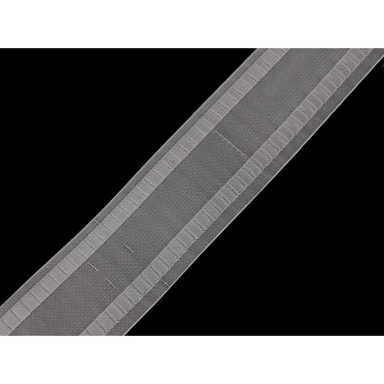 Taśma firanowa szerokość 80 mm uniwersalne marszczenie - Transparent (1 Metr) Taśma firanowa szerokość 80 mm uniwersalne marszczenie - Transparent (1 Metr)