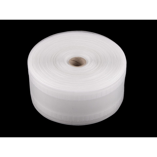 Taśma firanowa szerokość 80 mm uniwersalne marszczenie - Transparent (1 Metr) Taśma firanowa szerokość 80 mm uniwersalne marszczenie - Transparent (1 Metr)