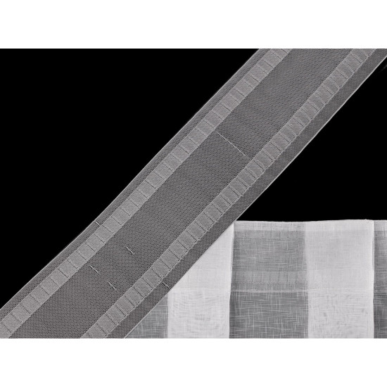 Taśma firanowa szerokość 80 mm uniwersalne marszczenie - Transparent (1 Metr) Taśma firanowa szerokość 80 mm uniwersalne marszczenie - Transparent (1 Metr)