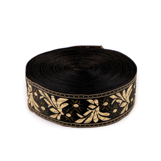 Krajka szerokość 40 mm - Czarny (1 Metr) Krajka szerokość 40 mm - Czarny (1 Metr)