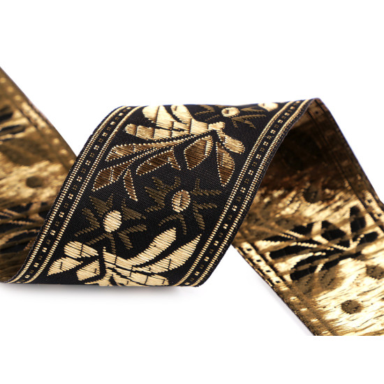 Krajka szerokość 40 mm - Czarny (1 Metr) Krajka szerokość 40 mm - Czarny (1 Metr)
