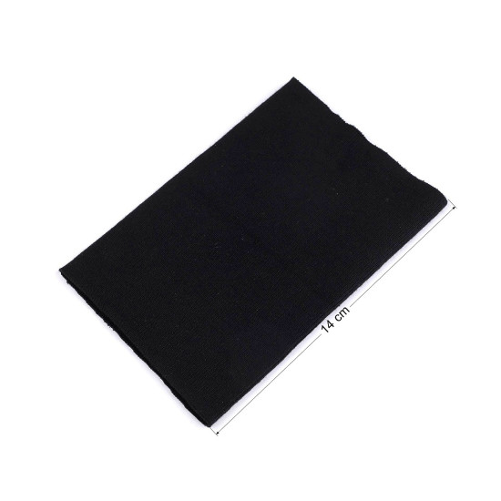 Cotton elastic rib knit for sleeves width 14 cm - Black (1 Pair) Cotton elastic rib knit for sleeves width 14 cm - Black (1 Pair)