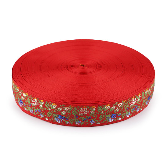 Krajka szerokość 33 mm - Czerwony (1 Metr) Krajka szerokość 33 mm - Czerwony (1 Metr)