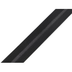 Bandă bias / bordură din poliamidă lățime 20 mm - Negru (100 Metri)