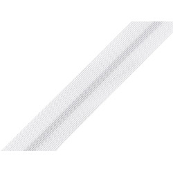 Bandă bias / bordură din poliamidă lățime 20 mm - Alb (25 Metri)