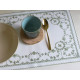 Embroidered placemates 32x45 cm - Green (6 Pieces) Embroidered placemates 32x45 cm - Green (6 Pieces)