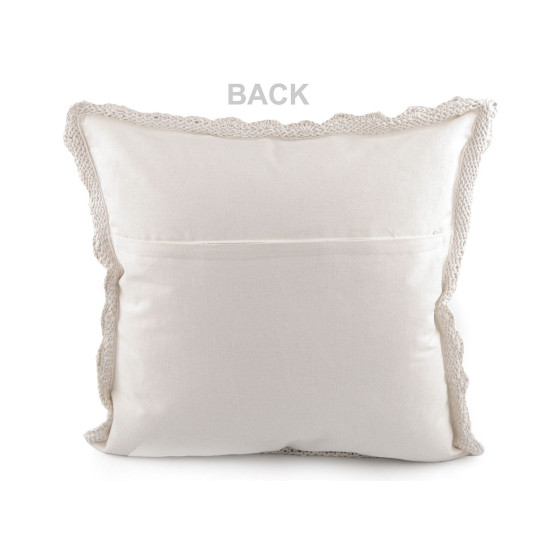 Knitted pillowcase, cotton 45x45 cm - Ecru light (2 Pieces) Knitted pillowcase, cotton 45x45 cm - Ecru light (2 Pieces)