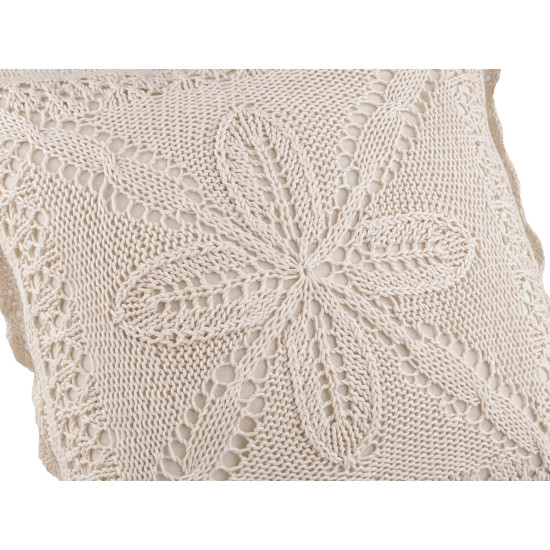 Knitted pillowcase, cotton 45x45 cm - Ecru light (2 Pieces) Knitted pillowcase, cotton 45x45 cm - Ecru light (2 Pieces)