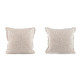 Knitted pillowcase, cotton 45x45 cm - Ecru light (2 Pieces) Knitted pillowcase, cotton 45x45 cm - Ecru light (2 Pieces)