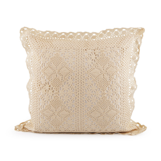 Bobbin-knitted pillowcase 45x45 cm - White (4 Pieces) Bobbin-knitted pillowcase 45x45 cm - White (4 Pieces)