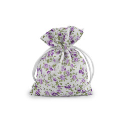 Woreczek podarunkowy 10x13 cm kwiaty - Fioletowy (10 Sztuki)
