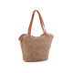 Crocheted raffia / bast handbag with zipper 47x36 cm - Green (3 Pieces) Crocheted raffia / bast handbag with zipper 47x36 cm - Green (3 Pieces)