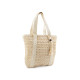 Crocheted raffia handbag with zipper 42x39 cm - Green (3 Pieces) Crocheted raffia handbag with zipper 42x39 cm - Green (3 Pieces)