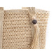 Crocheted raffia handbag with zipper 42x39 cm - Green (3 Pieces) Crocheted raffia handbag with zipper 42x39 cm - Green (3 Pieces)