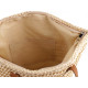 Crocheted raffia / bast handbag with zipper 33x36 cm - Ivory (3 Pieces) Crocheted raffia / bast handbag with zipper 33x36 cm - Ivory (3 Pieces)