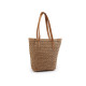 Crocheted raffia / bast handbag with zipper 33x36 cm - Ivory (3 Pieces) Crocheted raffia / bast handbag with zipper 33x36 cm - Ivory (3 Pieces)