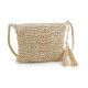 Crocheted raffia / bast handbag with zipper 27x23 cm - Ivory (1 Piece) Crocheted raffia / bast handbag with zipper 27x23 cm - Ivory (1 Piece)