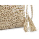 Crocheted raffia / bast handbag with zipper 27x23 cm - Ivory (1 Piece) Crocheted raffia / bast handbag with zipper 27x23 cm - Ivory (1 Piece)