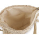Crocheted raffia / bast handbag with zipper 27x23 cm - Ivory (1 Piece) Crocheted raffia / bast handbag with zipper 27x23 cm - Ivory (1 Piece)
