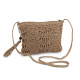 Crocheted raffia / bast handbag with zipper 27x23 cm - Ivory (1 Piece) Crocheted raffia / bast handbag with zipper 27x23 cm - Ivory (1 Piece)