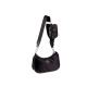 2-in-1 nylon handbag with silver chain 26x16 cm - Black (1 Piece) 2-in-1 nylon handbag with silver chain 26x16 cm - Black (1 Piece)