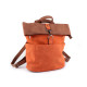Women's backpack / handbag 2-in-1 made of imitation brushed leather 35x37 cm - Red (1 Piece) Women's backpack / handbag 2-in-1 made of imitation brushed leather 35x37 cm - Red (1 Piece)