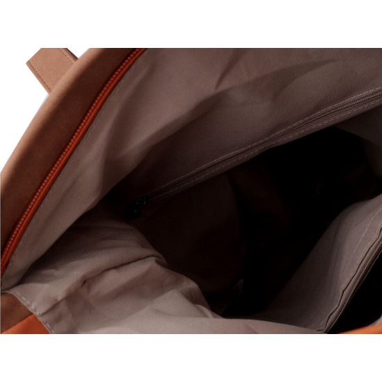 Women's backpack / handbag 2-in-1 made of imitation brushed leather 35x37 cm - Red (1 Piece) Women's backpack / handbag 2-in-1 made of imitation brushed leather 35x37 cm - Red (1 Piece)