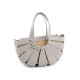 Summer handbag with straw structure 35x20 cm - Beige (1 Piece) Summer handbag with straw structure 35x20 cm - Beige (1 Piece)