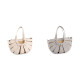 Summer handbag with straw structure 35x20 cm - Beige (1 Piece) Summer handbag with straw structure 35x20 cm - Beige (1 Piece)