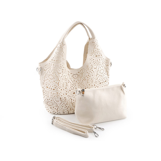 2-in-1 handbag with die-cut pattern 38x22 cm - Powder (1 Piece) 2-in-1 handbag with die-cut pattern 38x22 cm - Powder (1 Piece)