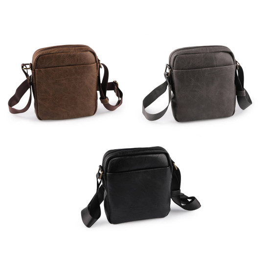 Pánska taška crossbody 20x23 cm - Hnedá koňak (3 Kusy) Pánska taška crossbody 20x23 cm - Hnedá koňak (3 Kusy)
