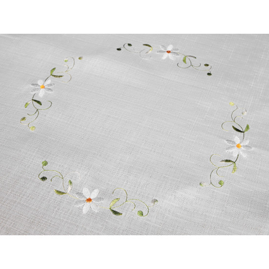 Față de masă textilă brodată 86x86 cm - Alb (2 Bucăți) Față de masă textilă brodată 86x86 cm - Alb (2 Bucăți)