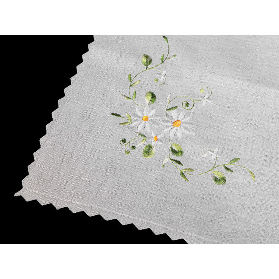Față de masă textilă brodată 86x86 cm - Alb (2 Bucăți) Față de masă textilă brodată 86x86 cm - Alb (2 Bucăți)