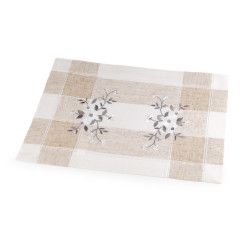 Embroidered placemat 32x47 cm - Burlap (2 Pieces)
