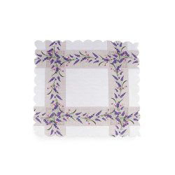 Mata stołowa / podkładka tekstylna kwadratowa 40x40 cm - White (2 Sztuki)