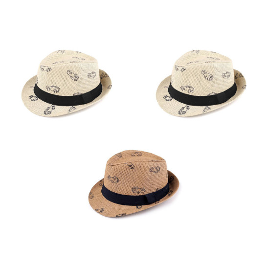 Children's summer hat / straw hat, cars - Natural light (3 Pieces) Children's summer hat / straw hat, cars - Natural light (3 Pieces)