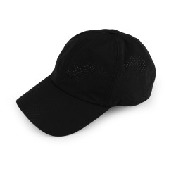 Czapka z daszkiem perforowana letnia unisex - Czarny (1 Sztuka)