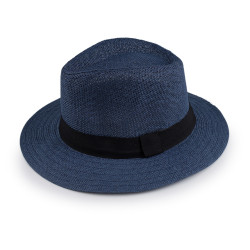 Men's summer hat / straw hat - Blue dark (1 Piece)