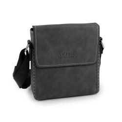Borsa a tracolla, da uomo, dimensioni: 19 x 20 cm - Grigio scuro (1 Pezzo)