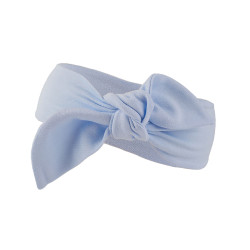 Bandeau en coton pour bébé - nœud - Bleu lumineux (1 Pièce)