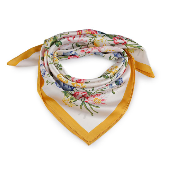Pañuelo de raso 65 x 65cm - Amarillo (1 Pieza) Pañuelo de raso 65 x 65cm - Amarillo (1 Pieza)